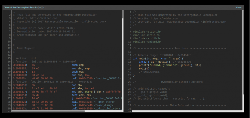 Retargetable Decompiler